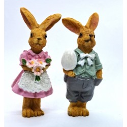 zając ceramiczny 8,5 cm w sukience