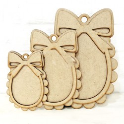 jajko z koronką i kokardką 14,9x10cm