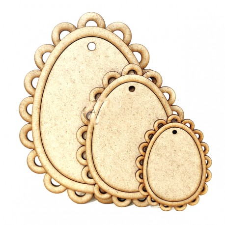 jajko z koronką hdf 14,9x11,5cm