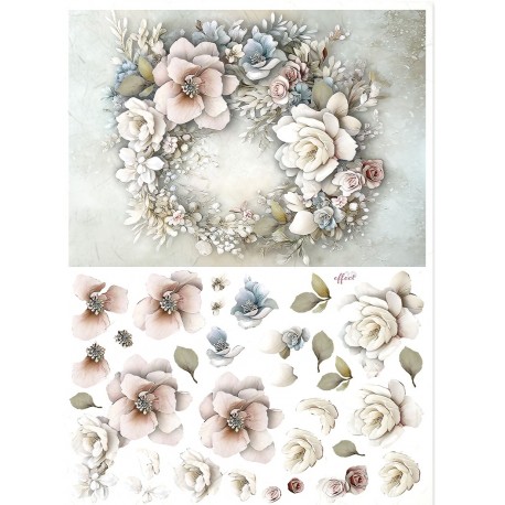  papier ryżowy A-3 R1453l wianek kwiatowy