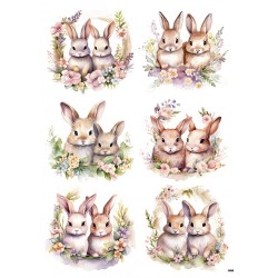 papier ryżowy A-4 1695 para zajączków