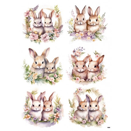 papier ryżowy A-4 1695 para zajączków