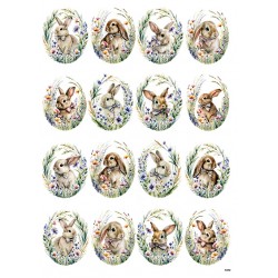 papier ryżowy A-4 1010 zajączek ramki