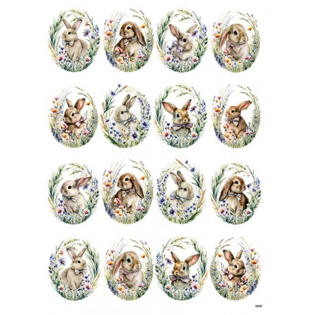 papier ryżowy A-4 1010 zajączek ramki