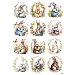 papier ryżowy A-4 1034 zajączek z maluszkiem