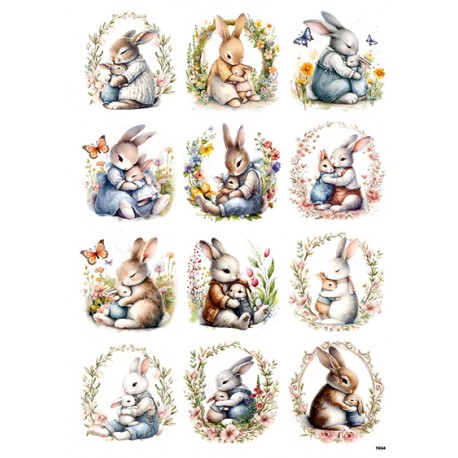 papier ryżowy A-4 1034 zajączek z maluszkiem