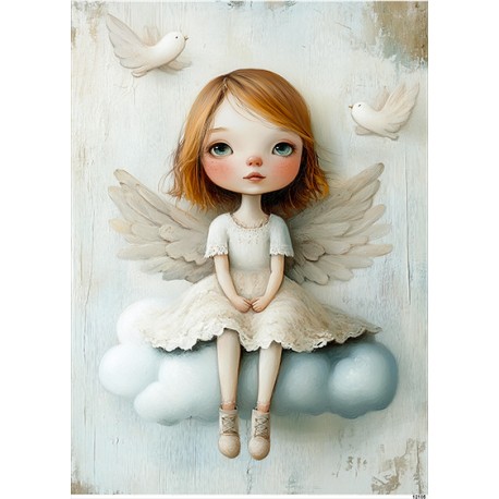 papier ryżowy A-5 12105 dziewczynka anioł