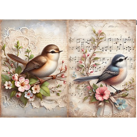 papier ryżowy A-5 730 ptaszki