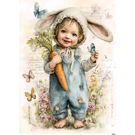 papier ryżowy A-5 16821 dziewczynka z marchewką