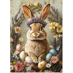 papier ryżowy A-5 10113 zając z jajkami