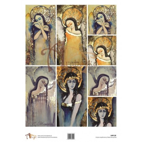 papier ryżowy A-4 R128 anioły