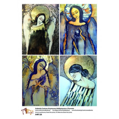 papier ryżowy A-4 R126 anioły