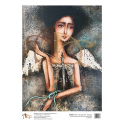 ***papier ryżowy A-3 r24 anioł ze skrzypcami