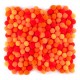 pompony 1 cm/120 szt kolor mix pomarańczowy