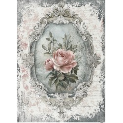 papier ryżowy A-4 8123 róża w ramie