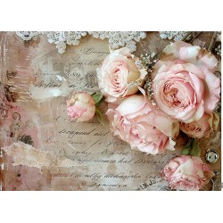 papier ryżowy A-4 10573 róza pismo