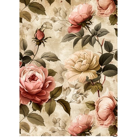 papier ryżowy A-4 10686 tło kwiatowe