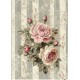 papier ryżowy A-4 8054 róża,paski tło