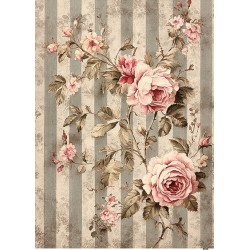 papier ryżowy A-4 8055 róża,paski