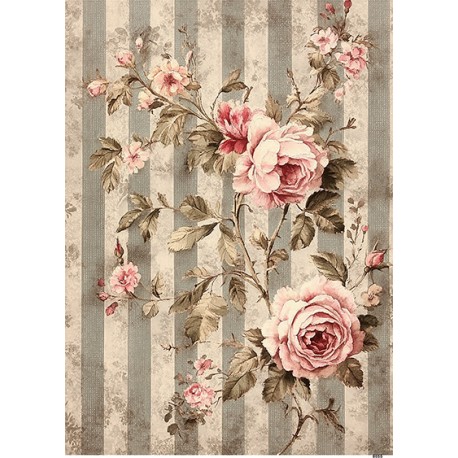 papier ryżowy A-4 8055 róża,paski