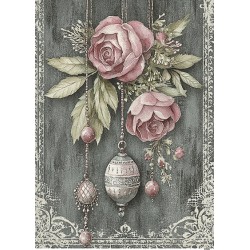 papier ryżowy A-4 8120 tło szare,łańcuszek