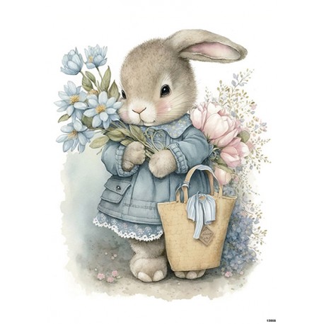 papier ryżowy A-4 13558 zajączek z koszykiem