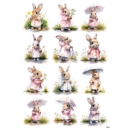 papier ryżowy A-4 978 zajączki z