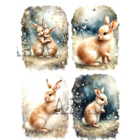 papier ryżowy A-4 id-7524 zajączki