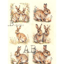 papier ryżowy A-4 id-7444 zające