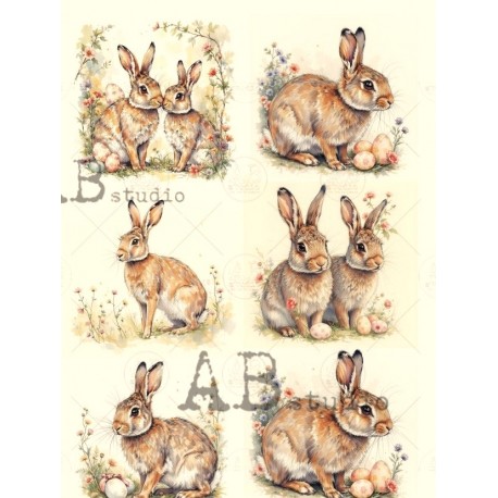 papier ryżowy A-4 id-7444 zające