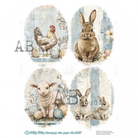 papier ryżowy A-4 id-1085 baranek,zając