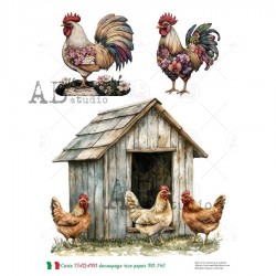 papier ryżowy A-4 id-745 kury