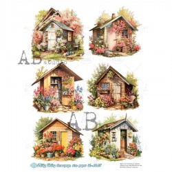 papier ryżowy A-4 id-1015 letnie domki