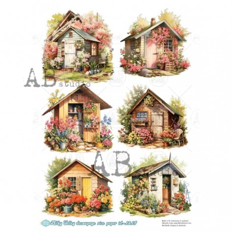 papier ryżowy A-4 id-1015 letnie domki