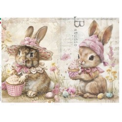 papier ryżowy A-4 no.864 zajączki ,mufinki