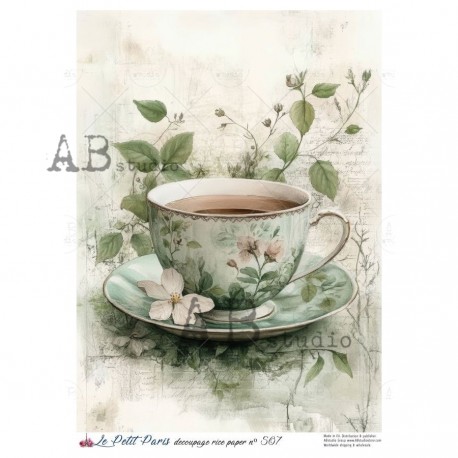 papier ryżowy A-4 no.507 filiżanka