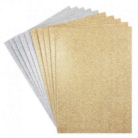 pianka samoprzylepna brokatowa a-4 złota