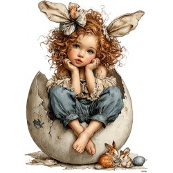 papier ryżowy A-5 17779 dziewczynka w skorupce