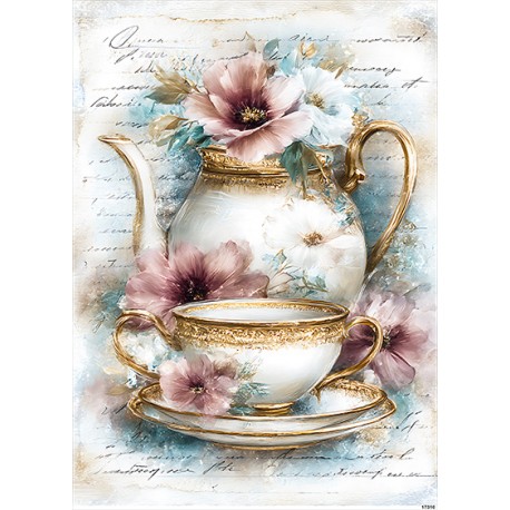 papier ryżowy A-5 17310 imbryk z filiżanką