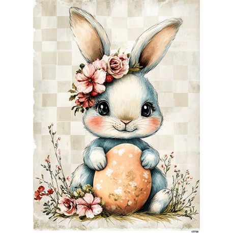 papier ryżowy A-5 17759 zajączek z jajkiem