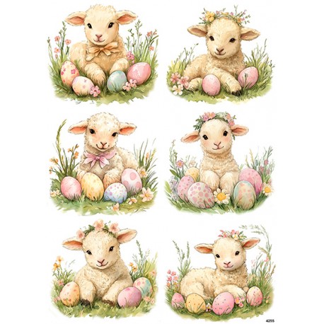 papier ryżowy A-5 4255 baranki z jajkami