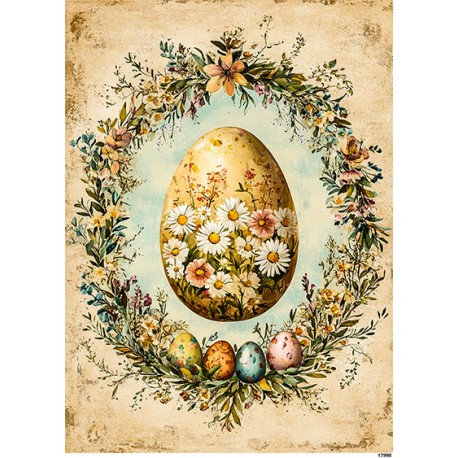 papier ryżowy A-5 17998 pisanka w wianku