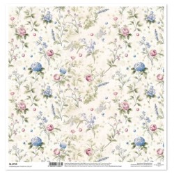 ***papier scrapbooking 31*32 cm SL754 kwiaty