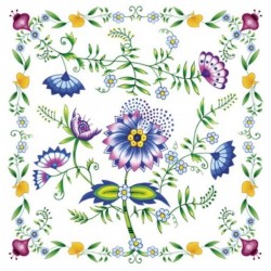 serwetka 33*33 kwiaty folkowe