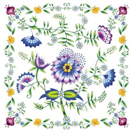 serwetka 33*33 kwiaty folkowe