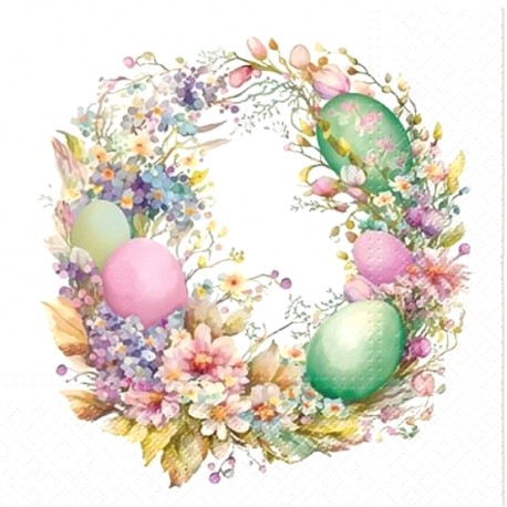 serwetka 33*33 wianek wielkanocny