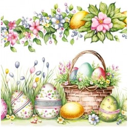 serwetka 33*33 pisanki z koszykiem