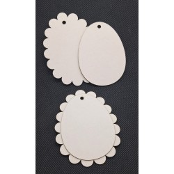 jajko z falbanką -6*8cm, nakładka 7*5cm tektura beermat