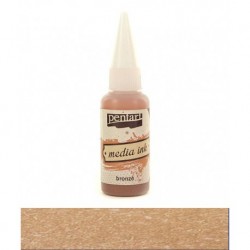 Pentart tusz media ink 20ml bronze