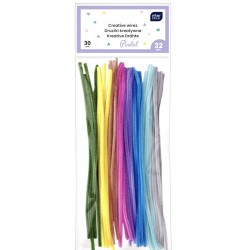druciki pluszowe pastel 30 cm/32 szt